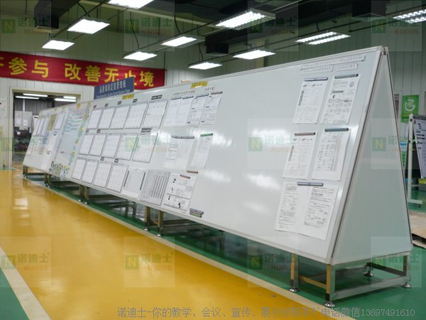 諾迪士廠(chǎng)家訂做車(chē)間加固不銹鋼白板架不銹鋼雙面白板架移固不銹鋼支架